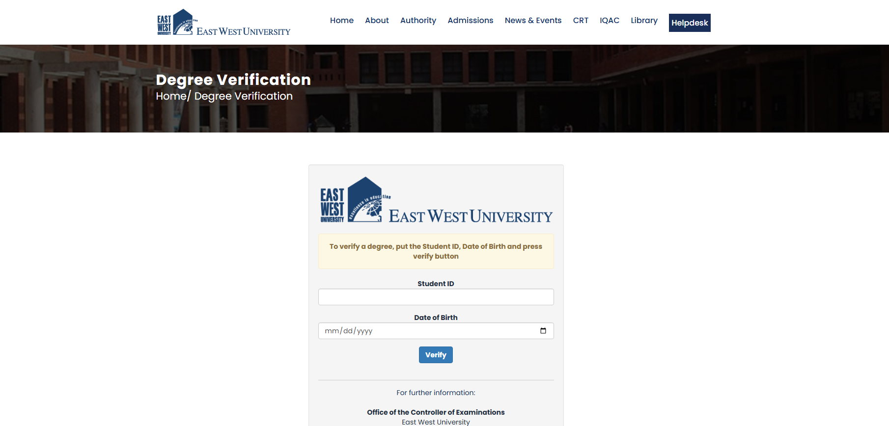 Degree Verification System